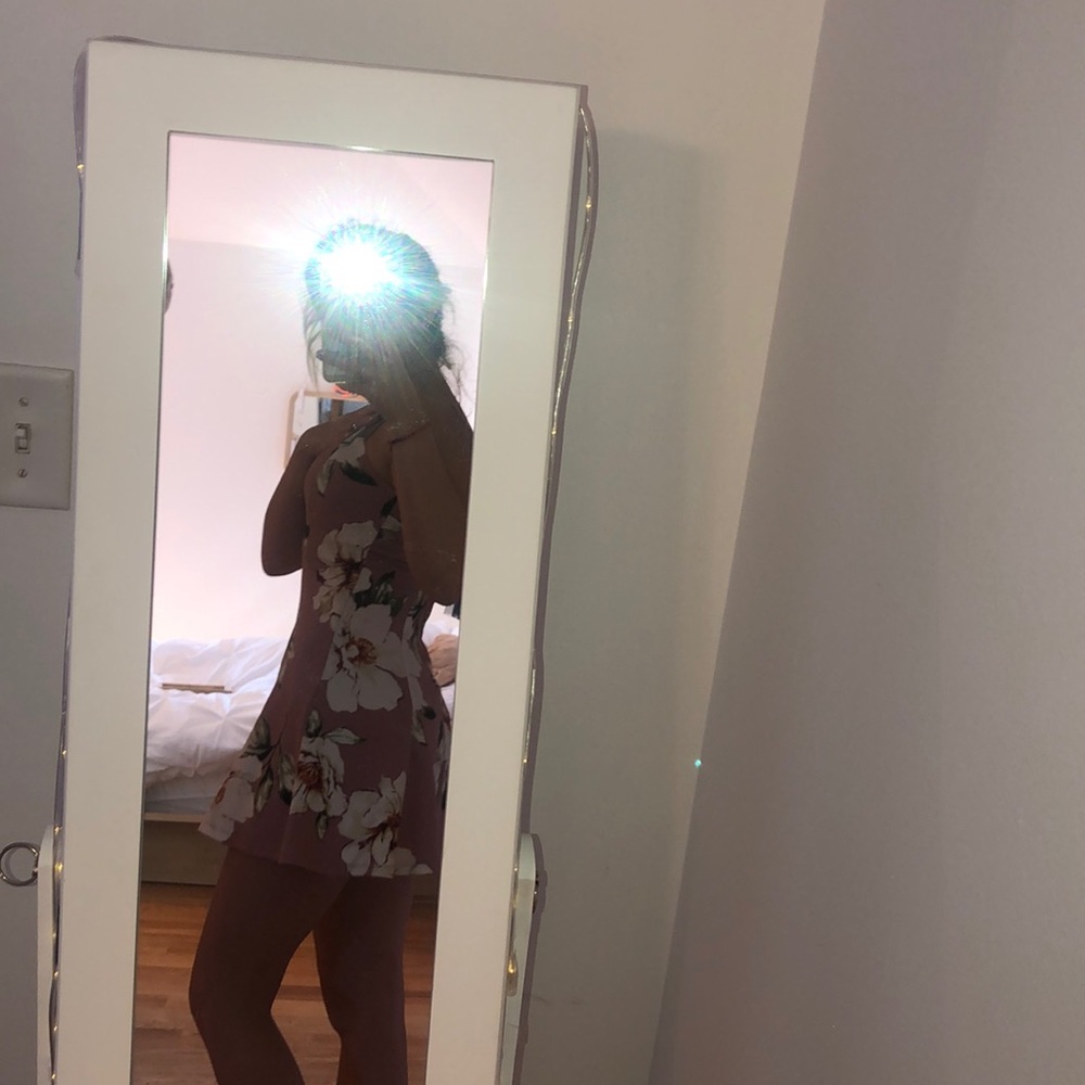 pink floral dress